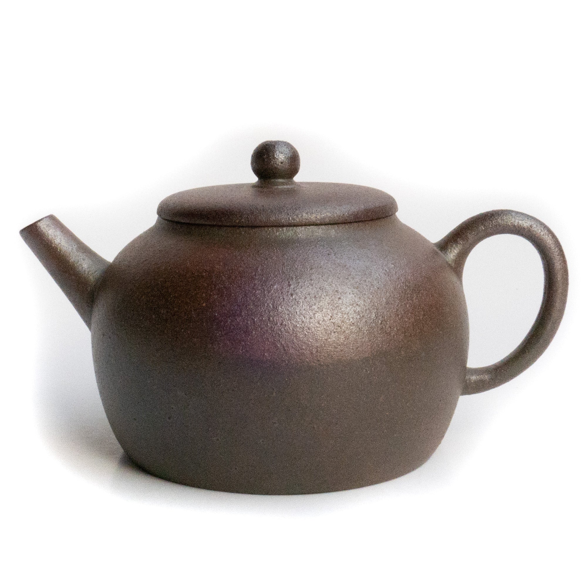 Teapot with Wood Carved Handle